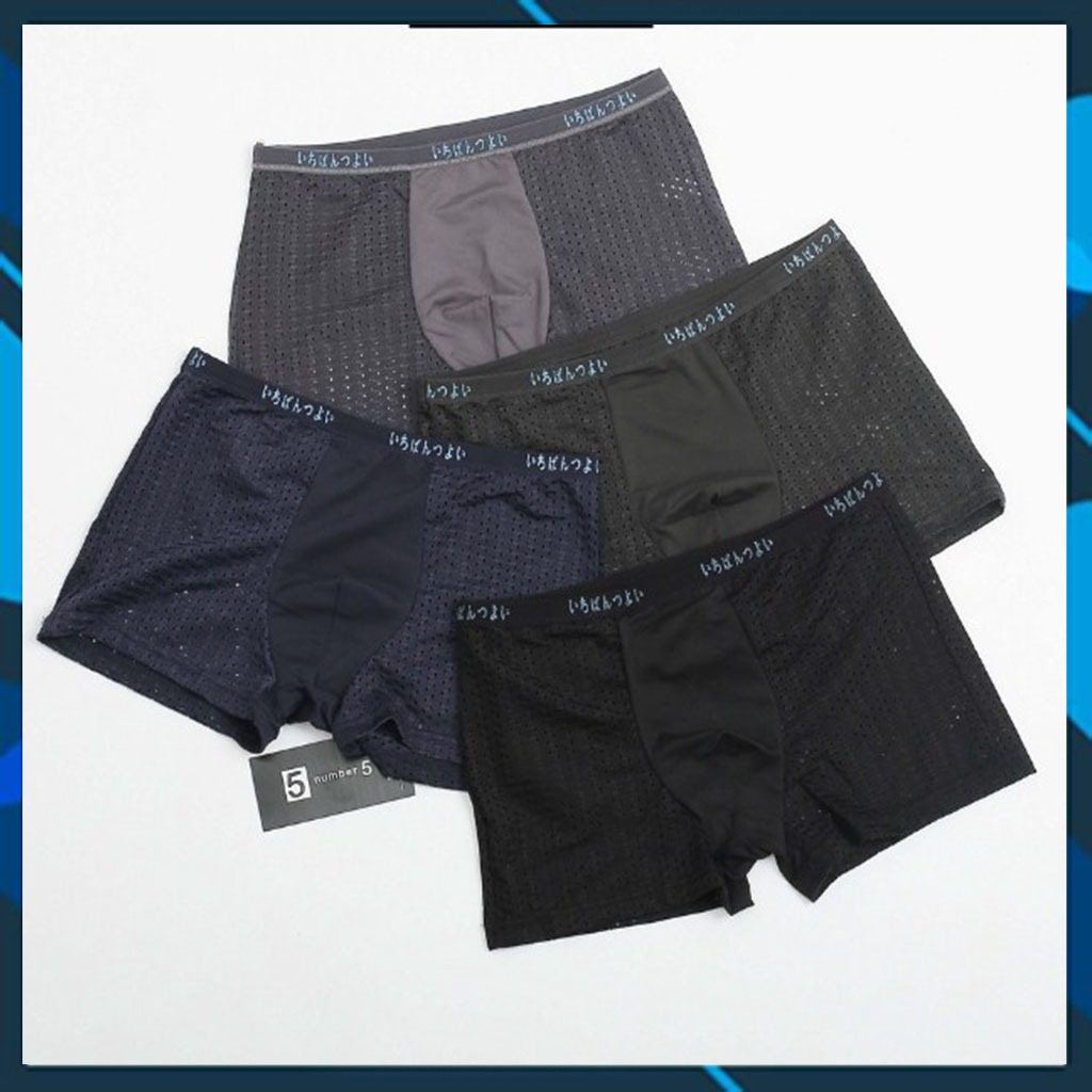 Hộp 5 Quần Lót Nam Đùi Thông Hơi Xuất Nhật Cao Cấp LOTNAM06
