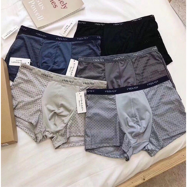 Hộp 5 Quần Lót Nam Đùi Thông Hơi Xuất Nhật Cao Cấp LOTNAM06