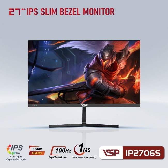 Màn hình VSP IPS 27inch tràn viền IP2706S Bảo hành 36 tháng Tặng kem tai nghe | BigBuy360 - bigbuy360.vn