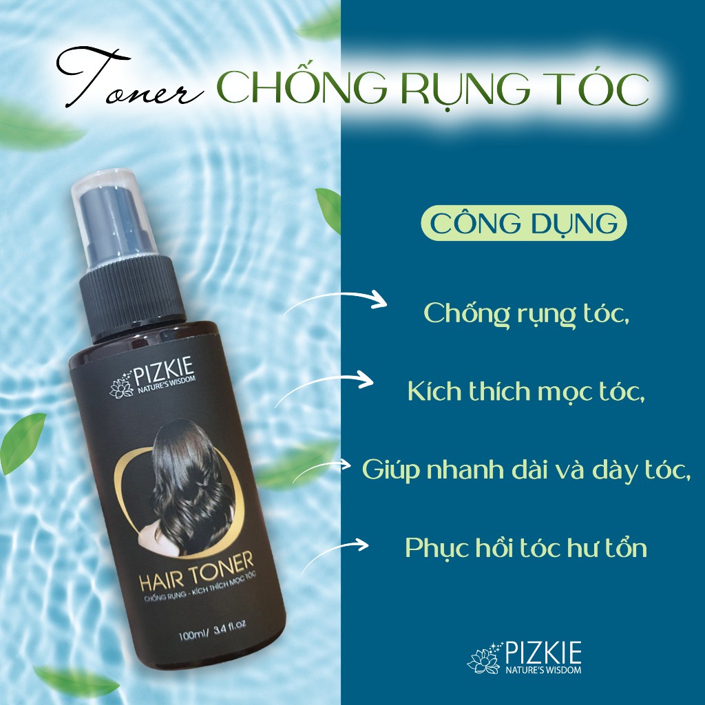 Hair Toner dưỡng ẩm, hạn chế rụng tóc, nuôi dưỡng tóc mềm mượt 100ml