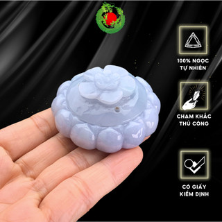 Lư hương đốt trầm phong thuỷ ngọc phỉ thuý tự nhiên - ngọc thiêng