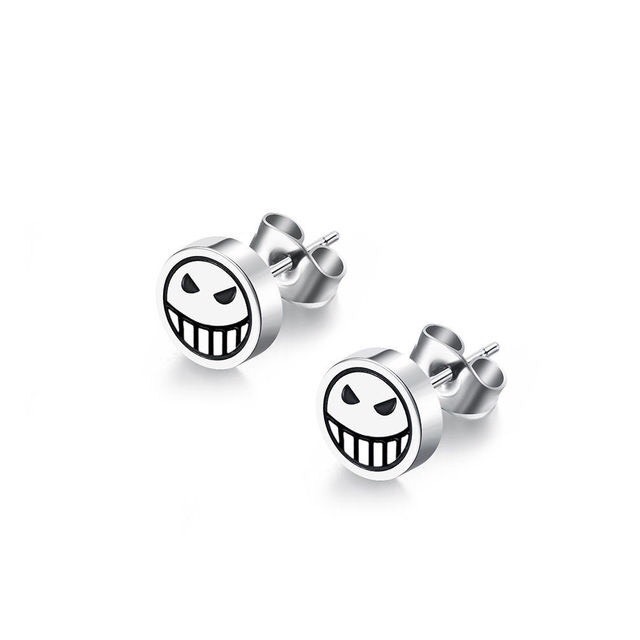 Khuyên tai, bông tai nam nữ unisex hình mặt cười One Piece mihi