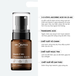 Serum VITAMIN C 16% + TRANEXAMIC ACID 3% DrCeutics Ngăn Ngừa Lão Hóa Và Làm Sáng Da (30ml)