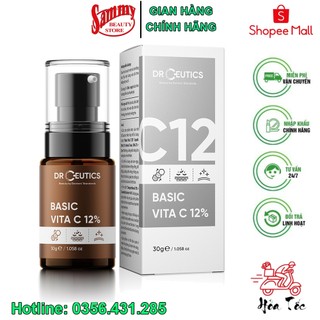 Tinh chất làm sáng da, chống lão hóa drceutics basic vita c 12% 30g