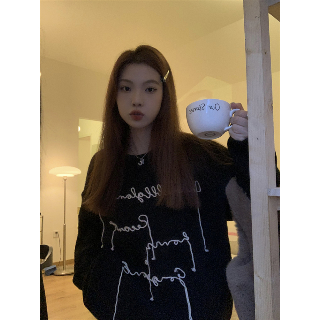 Áo len dệt kim nam nữ unisex thêu chữ đẹp mắt sweater len unisex hoạ tiết hottrend 2023 phong cách Hàn Quốc 2979