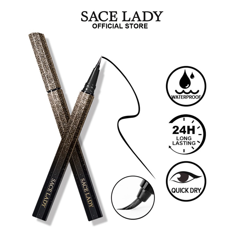 Bút kẻ mắt dạng lỏng lâu trôi không thấm nước trang điểm mắt 1.2ml SACE LADY