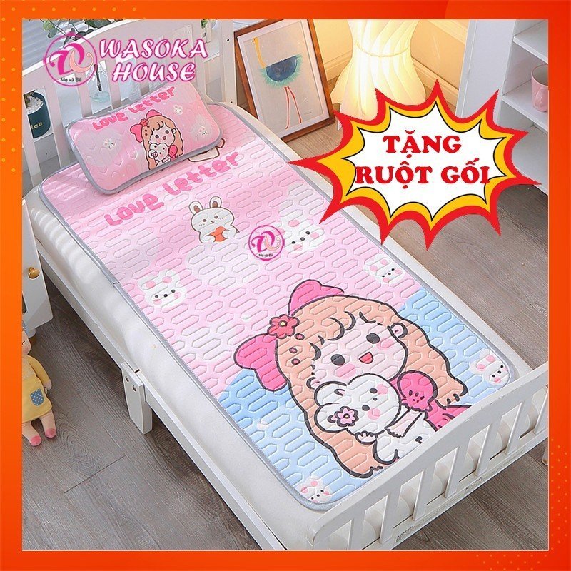 Chiếu điều hòa trẻ em cao su non 5D, kích cỡ 60x120cm, chiếu mềm giúp bé nằm mát lưng, ngủ ngon và sâu hơn
