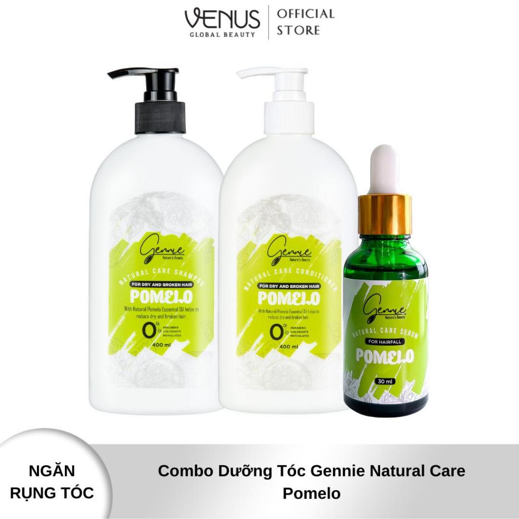 Combo Dưỡng Tóc Gennie Natural Care - tinh dầu bưởi nuôi dưỡng mọc tóc