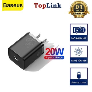 Bộ Sạc Nhanh 20W Baseus Super Si Dây Siêu Bền Dùng Cho 11 12 13 14 15 - TopLink