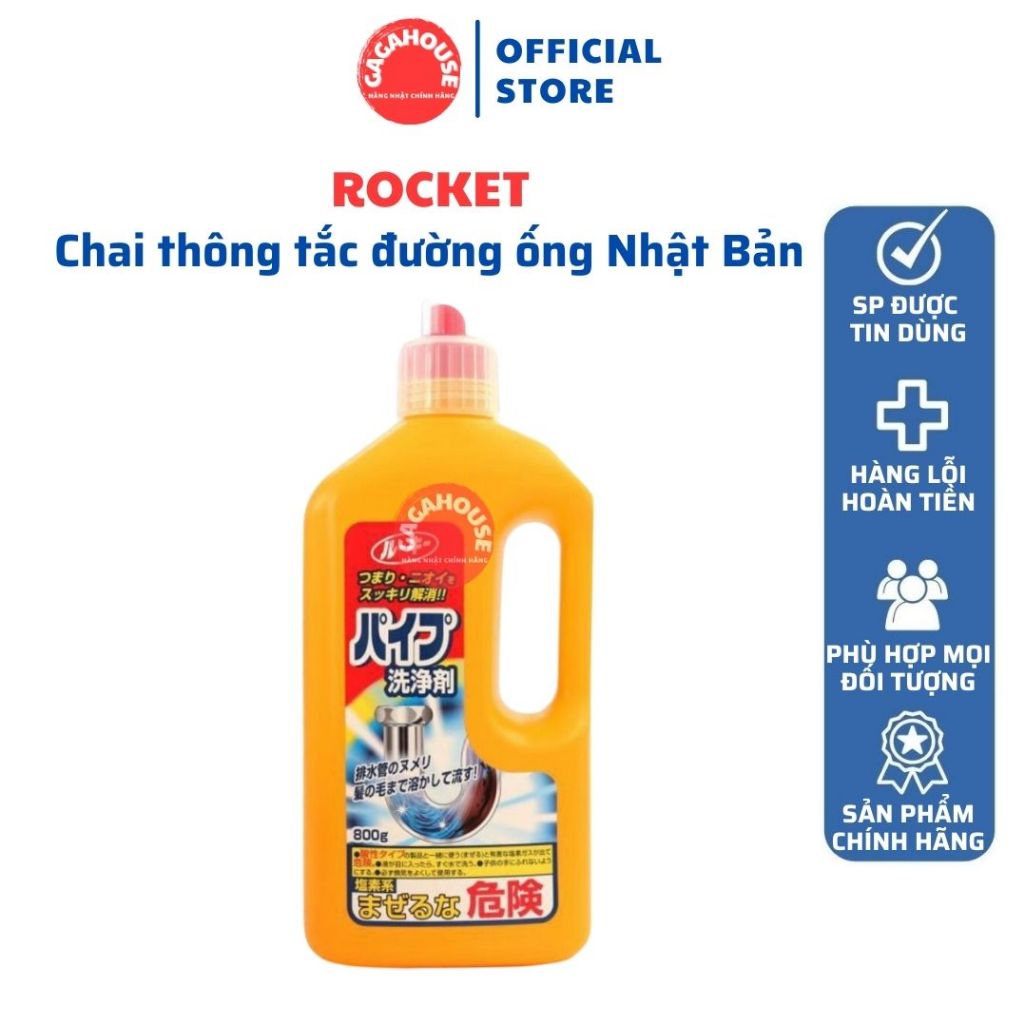 Chai thông tắc đường ống Rocket Nhật Bản
