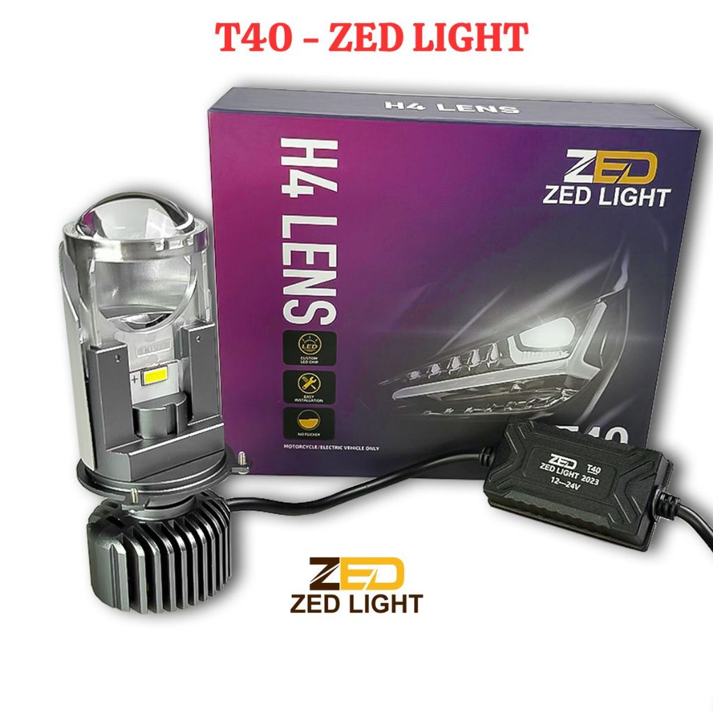 Đèn Pha Bi Cầu T40 60W/H4/12.24V/DC Cắt Sáng Chống Chói Lắp Zin