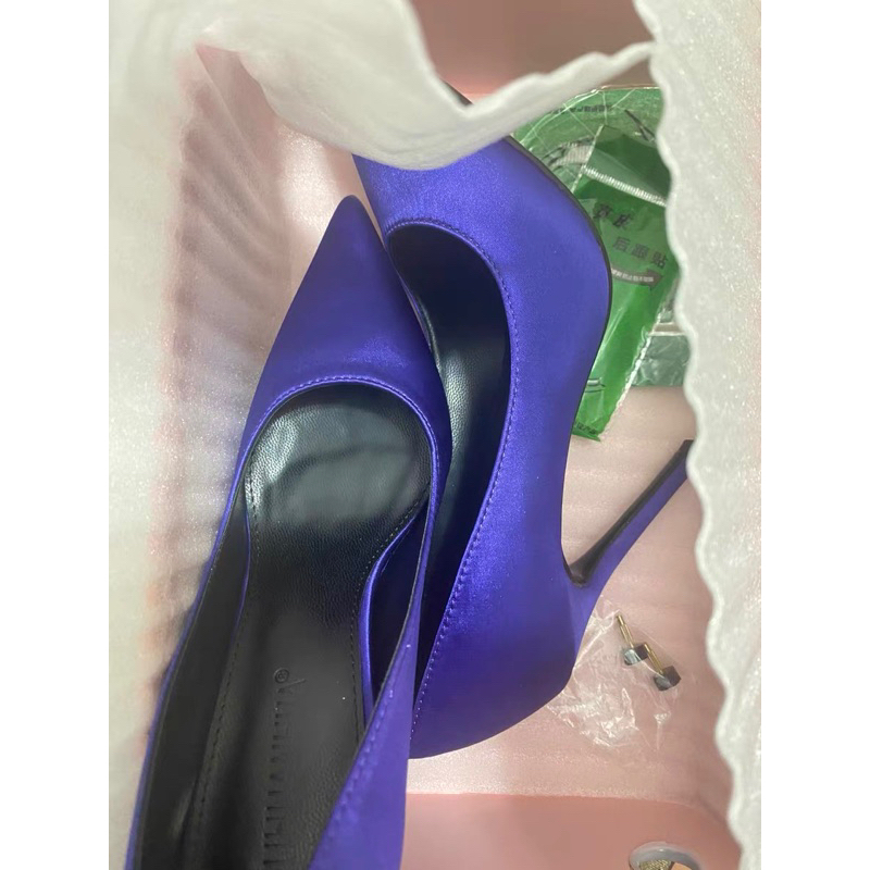 ORDER 💜 Giày Korea mũi nhọn satin gót nhọn 6,8,10cm 33-40