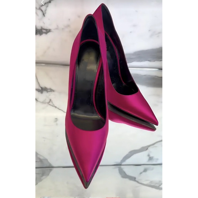 ORDER 💜 Giày Korea mũi nhọn satin gót nhọn 6,8,10cm 33-40