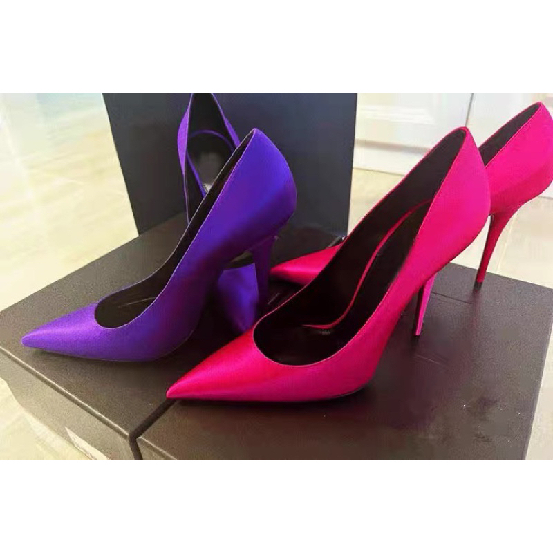 ORDER 💜 Giày Korea mũi nhọn satin gót nhọn 6,8,10cm 33-40