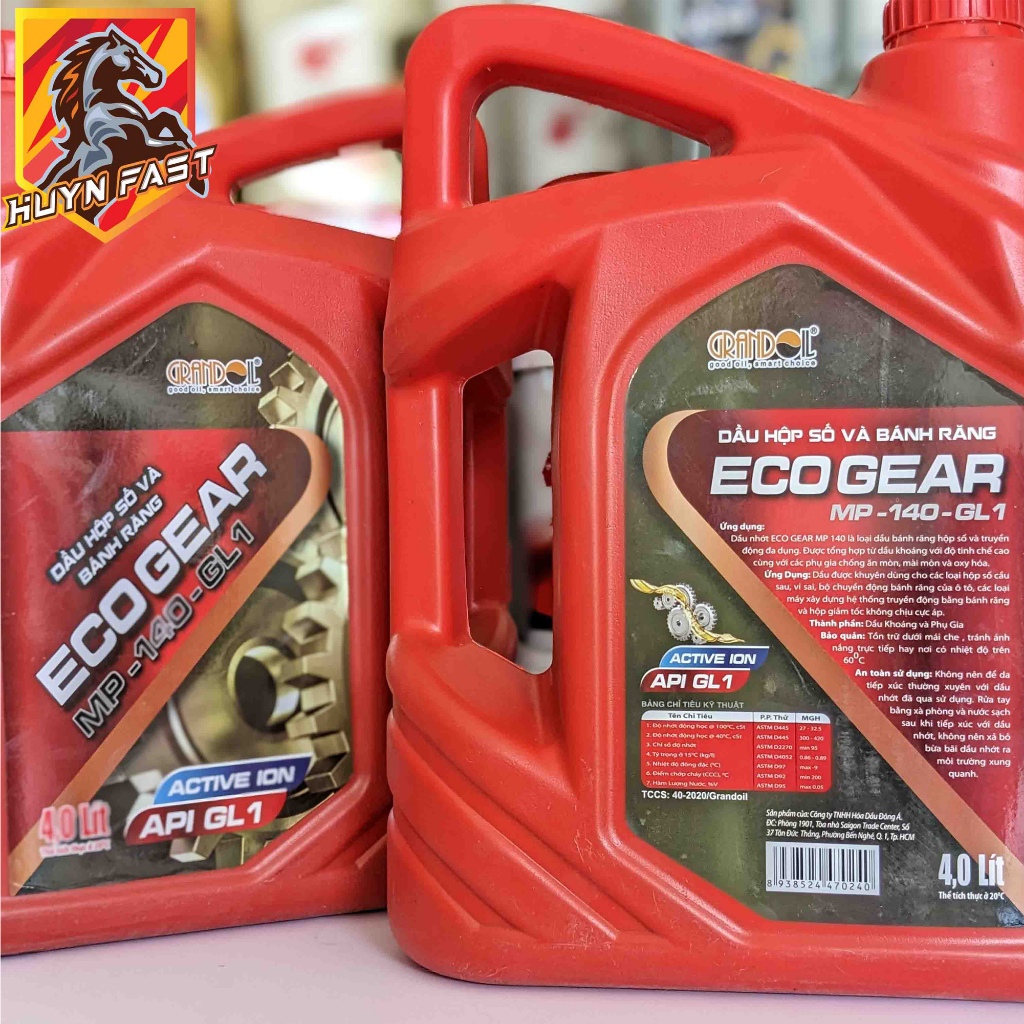 DẦU NHỚT HỘP SỐ BÁNH RĂNG GRANDOIL ECO-GEAR MP140 API-GL1