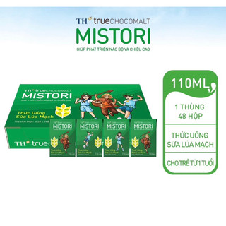 Thùng sữa lúa mạch th true chocomalt mistori 110ml