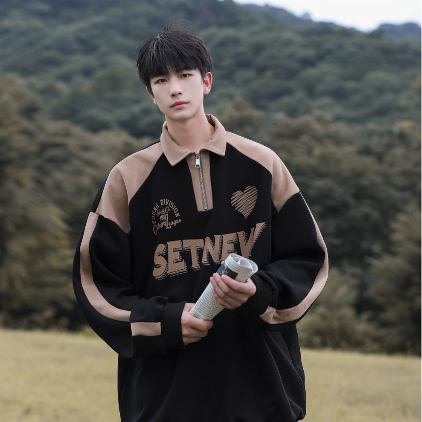 Áo Nỉ Sweater Dày Dặn Áo Nỉ Phối khóa cao cấp unisex Fox Luxury