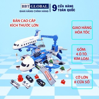 Đồ chơi trẻ em mô hình máy bay cảnh sát có đèn và nhạc cỡ lớn BBT GLOBAL mẫu mới 2023