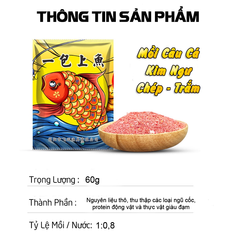 Mồi Câu Cá Chép, Diếc, Trắm, Rô Phi Kim Ngư Siêu nhậy A Cường