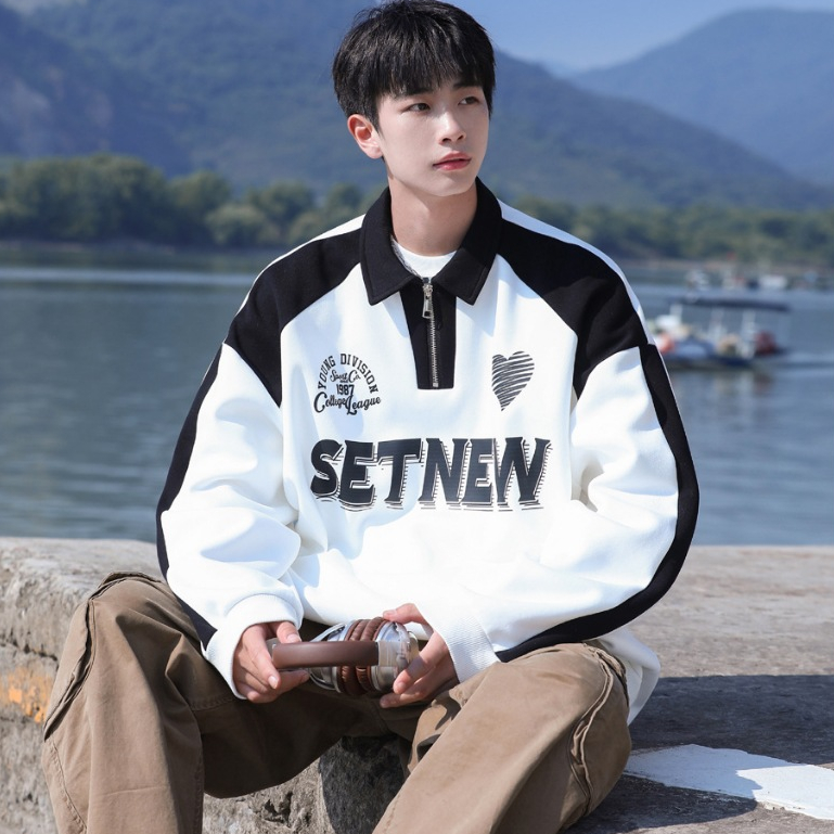 Áo Nỉ Sweater Dày Dặn Áo Nỉ Phối khóa cao cấp unisex Fox Luxury