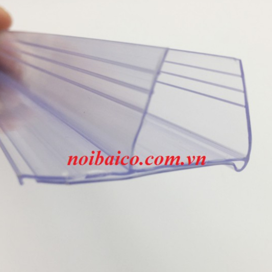 Thanh nẹp gỗ, kính. Cài giá siêu thị.Nẹp nhựa siêu thị. Nẹp nhựa kệ gỗ, nẹp nhựa kệ kính Gỗ dày 1cm,