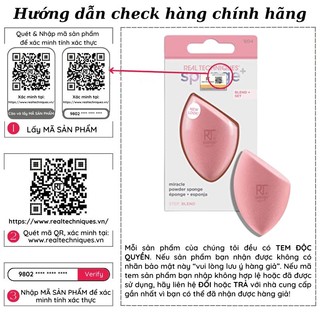 Mút Phủ Phấn Real Techniques Miracle Powder Sponge Màu Hồng