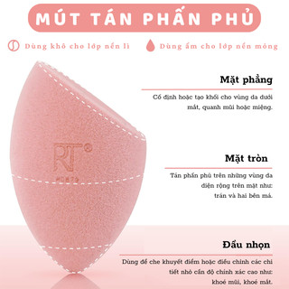 Mút Phủ Phấn Real Techniques Miracle Powder Sponge Màu Hồng