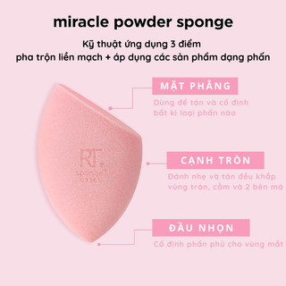Mút Phủ Phấn Real Techniques Miracle Powder Sponge Màu Hồng