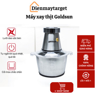 Máy xay thịt Goldsun, máy xay mini đa năng, máy xay tỏi ớt, bảo hành 3 tháng