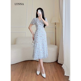 Đầm nữ xòe đuôi cá xanh dương Lynna D195