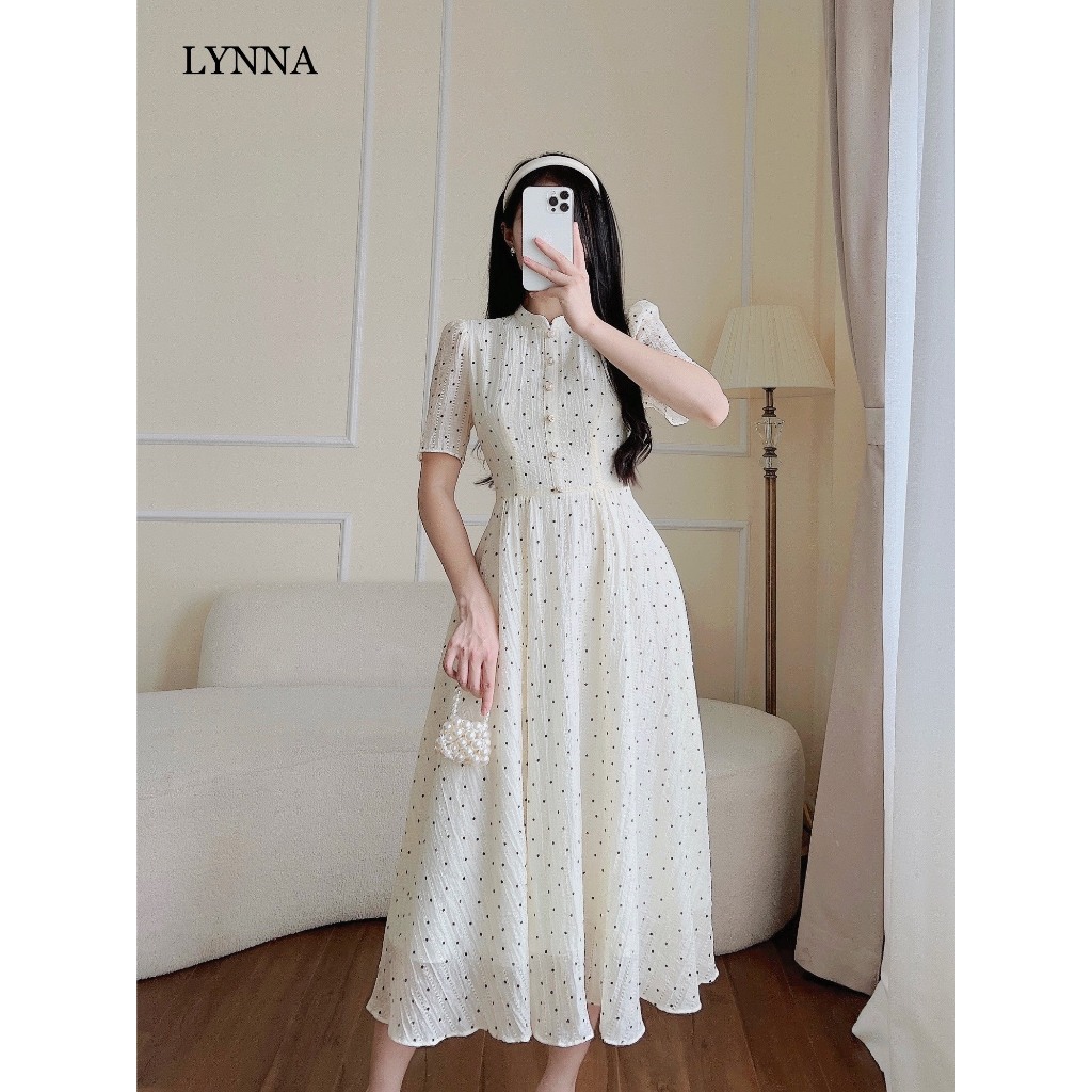 Đầm nữ xòe chấm bi Lynna D197