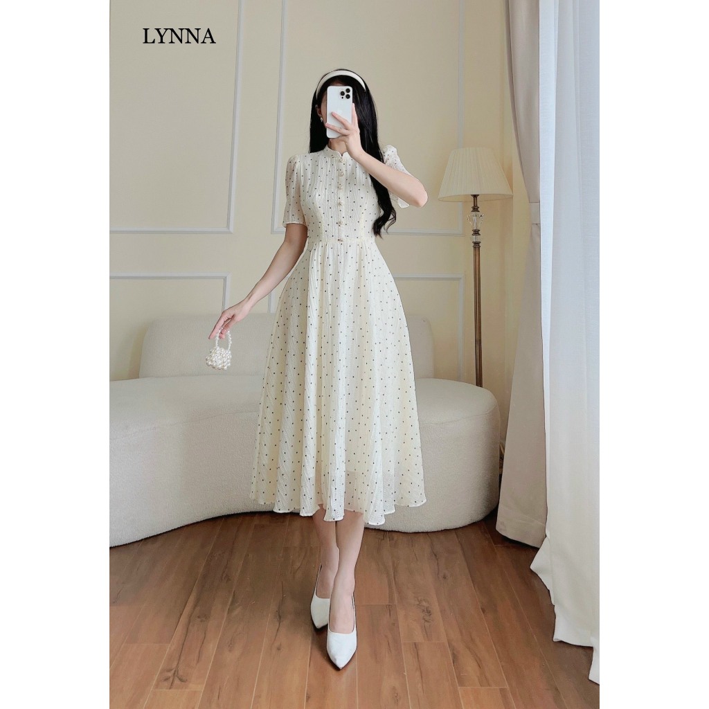 Đầm nữ xòe chấm bi Lynna D197