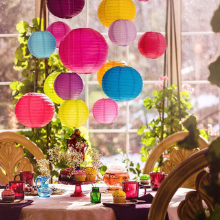 ĐÈN LỒNG VẢI LỤA 25cm Chống nước trang trí Lễ Tết, khu du lịch, trường học,nhà Chùa khu vui chơi ngoài trời