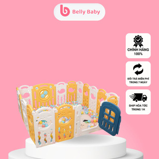 [Xả kho] Quây cũi nhựa cho bé Belly Baby quây hình cá và gấu dễ thương nhiều kích cỡ có thể gấp gọn, an toàn cho bé