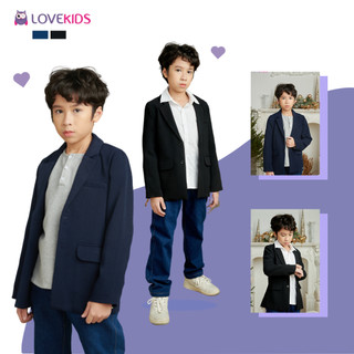 Vest bé trai Lovekids, kiểu dáng basic,  màu đen, xanh navy, size từ 7 đến 12 tuổi