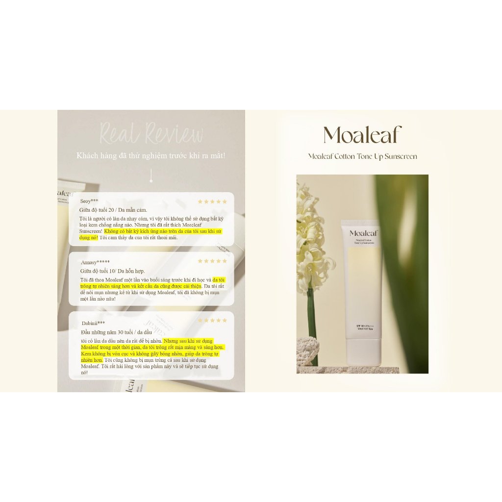 Kem Chống Nắng Nâng Tone Moaleaf