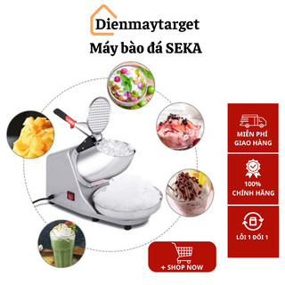 Máy bào đá Seka, xay đá tuyết nhuyễn và mịn, máy thiết kế 2 lưỡi dao, 2 nắp, hàng bảo hành 12 tháng