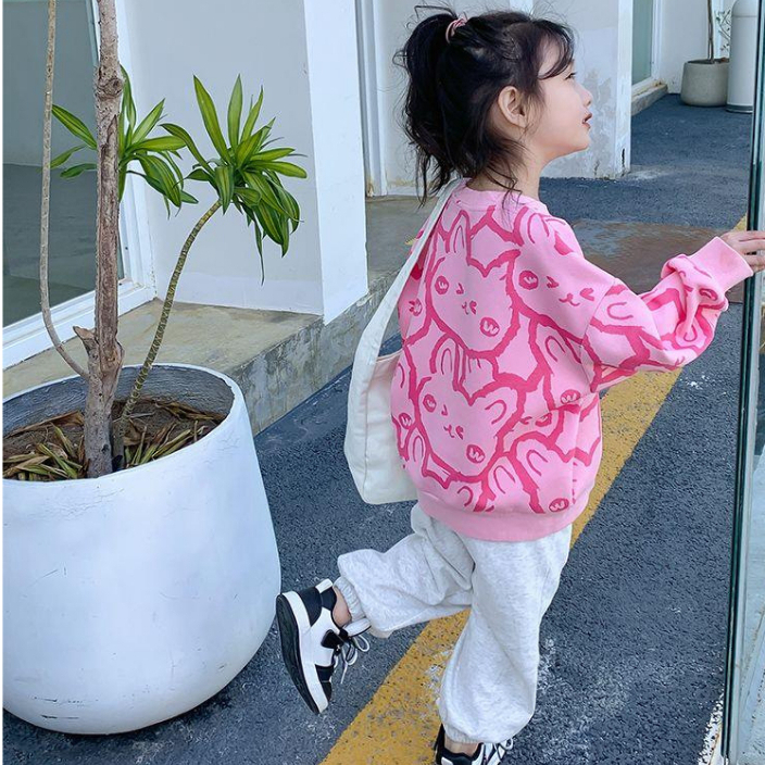 Bộ thu đông bé gái, set bộ dài tay thu đông bé gái chất nỉ da cá dày dặn lên fom chuẩn cho bé gái 8-30kg