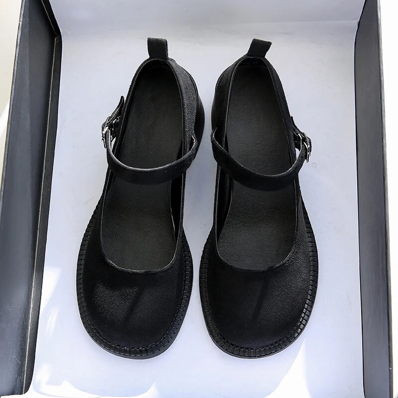 Giày LOLITA Nữ chất Da lộn FAROSA - K93 giày ulzzang mary quai cài đế cao cá tính năng động mới hot