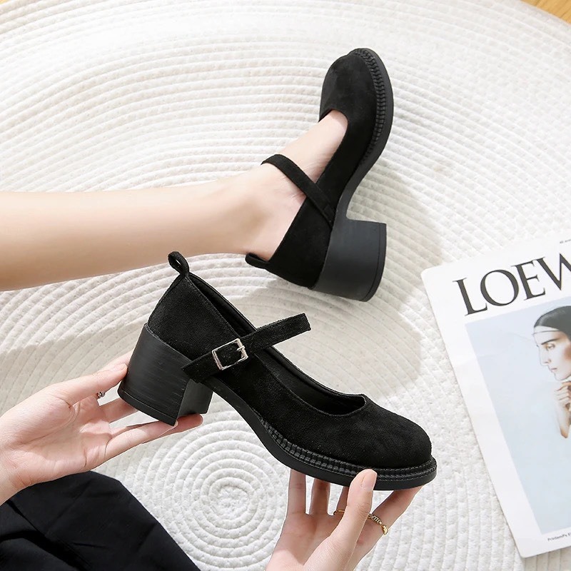 Giày LOLITA Nữ chất Da lộn FAROSA - K93 giày ulzzang mary quai cài đế cao cá tính năng động mới hot
