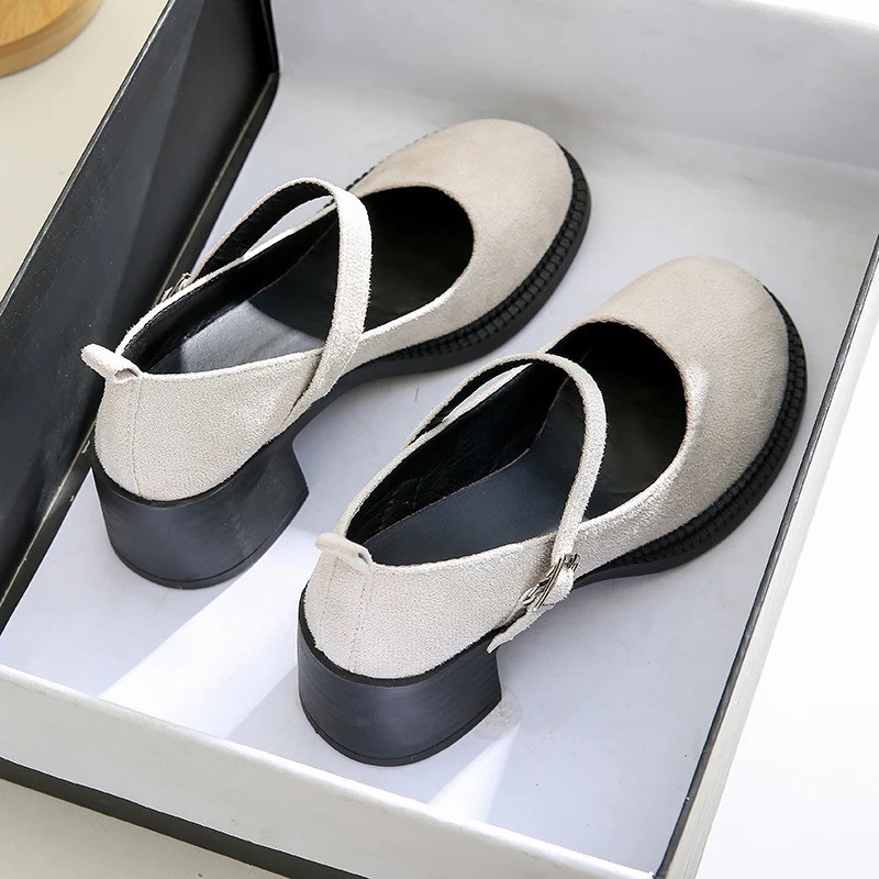 Giày LOLITA Nữ chất Da lộn FAROSA - K93 giày ulzzang mary quai cài đế cao cá tính năng động mới hot