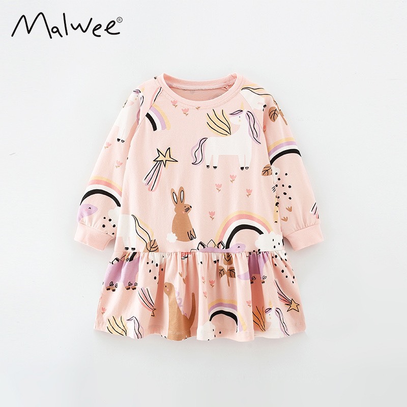 BST váy thu đông nhiều họa tiết LM, MW đáng yêu cho bé gái 2-8 tuổi Mẫu mới 2024 P6 - Little Maven Official Store