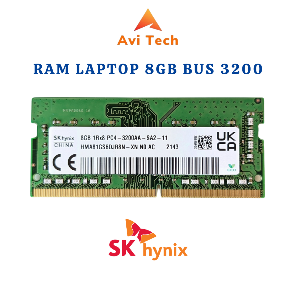 RAM Laptop DDR4 8GB Bus 3200 Samsung/hynix/Micron - Bảo Hành 3 Năm