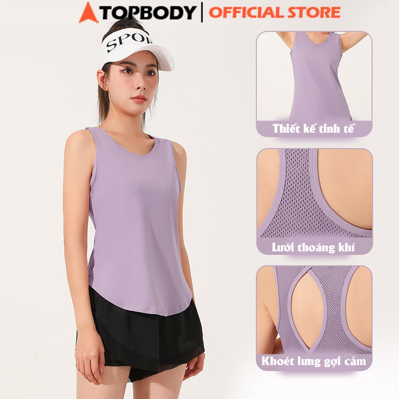 Áo Tank Top Nữ Tập Gym Yoga Chất Liệu Mềm Mại Co Giãn Thấm Hút Mồ Hôi TOPBODY-TANKT01