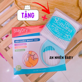 THẤM SỮA STAY DRY HỘP 24MIẾNG-dễ dàng sử dụng,không xê dịch khi vận động