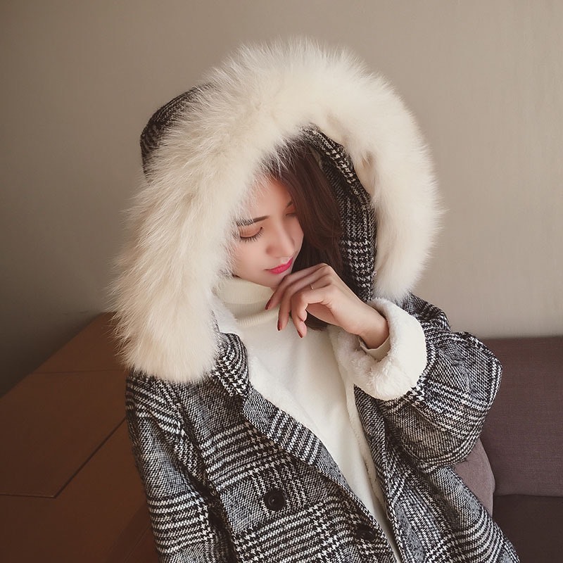 Áo dạ lót lông cừu siêu ấm xinh thích hợp cho mùa đông