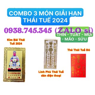 Sét 3 món thái tuế 2024: kim bài thái tuế - phù thái tuế bình an may mắn