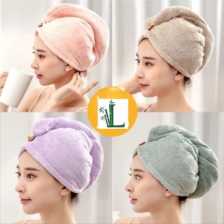 Khăn lau đầu tự rút nước siêu tốc, khăn quấn đầu lau khô tóc siêu tốc bằng sợi siêu nhỏ tiện lợi