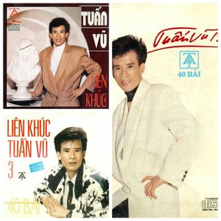 3 Đĩa CD Liên Khúc nhạc vàng Tuấn Vũ tuyển chọn - Phôi Phono Verbatim bìa màu