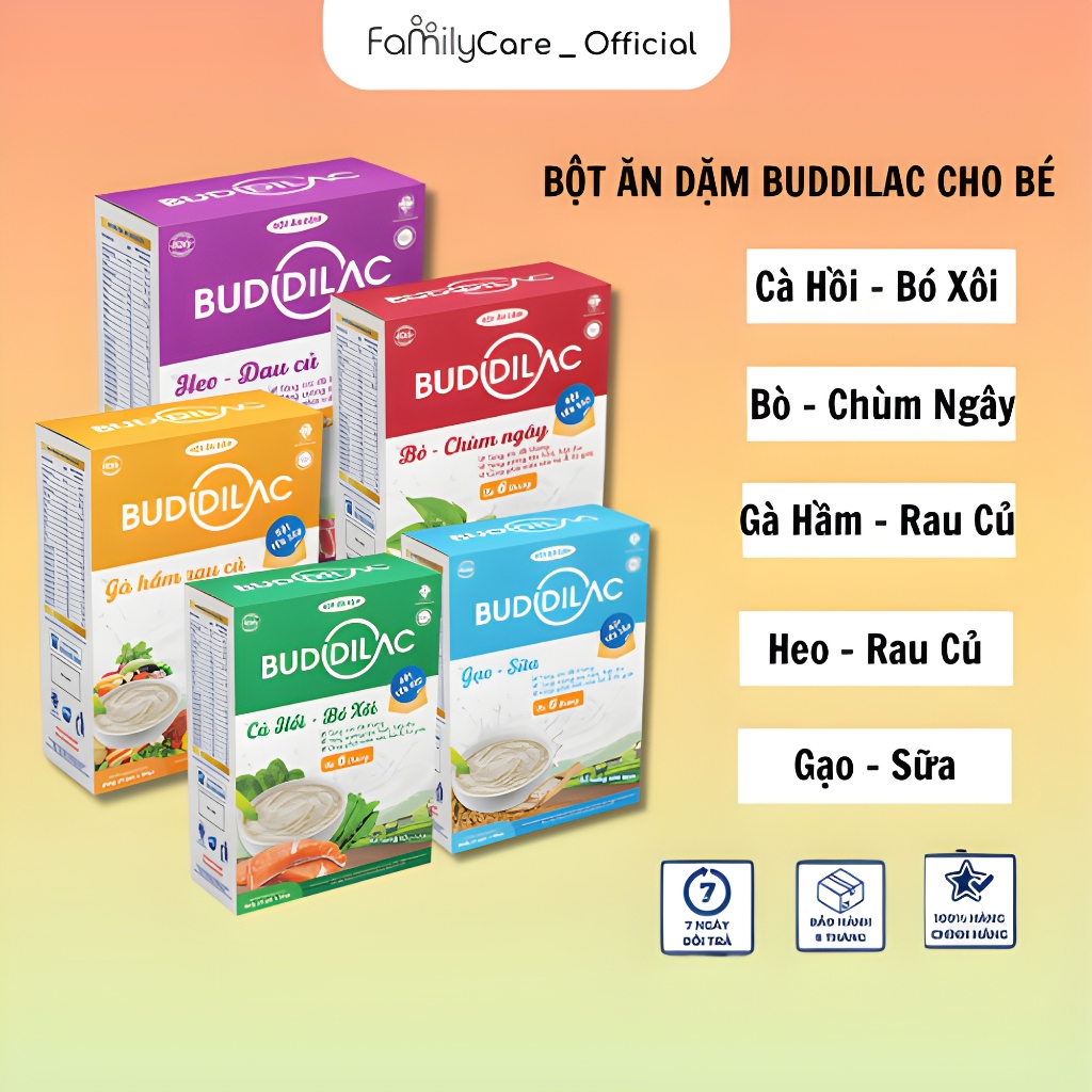 Bột Ăn Dặm Buddilac Dinh Dưỡng Đủ Vị Cho Bé